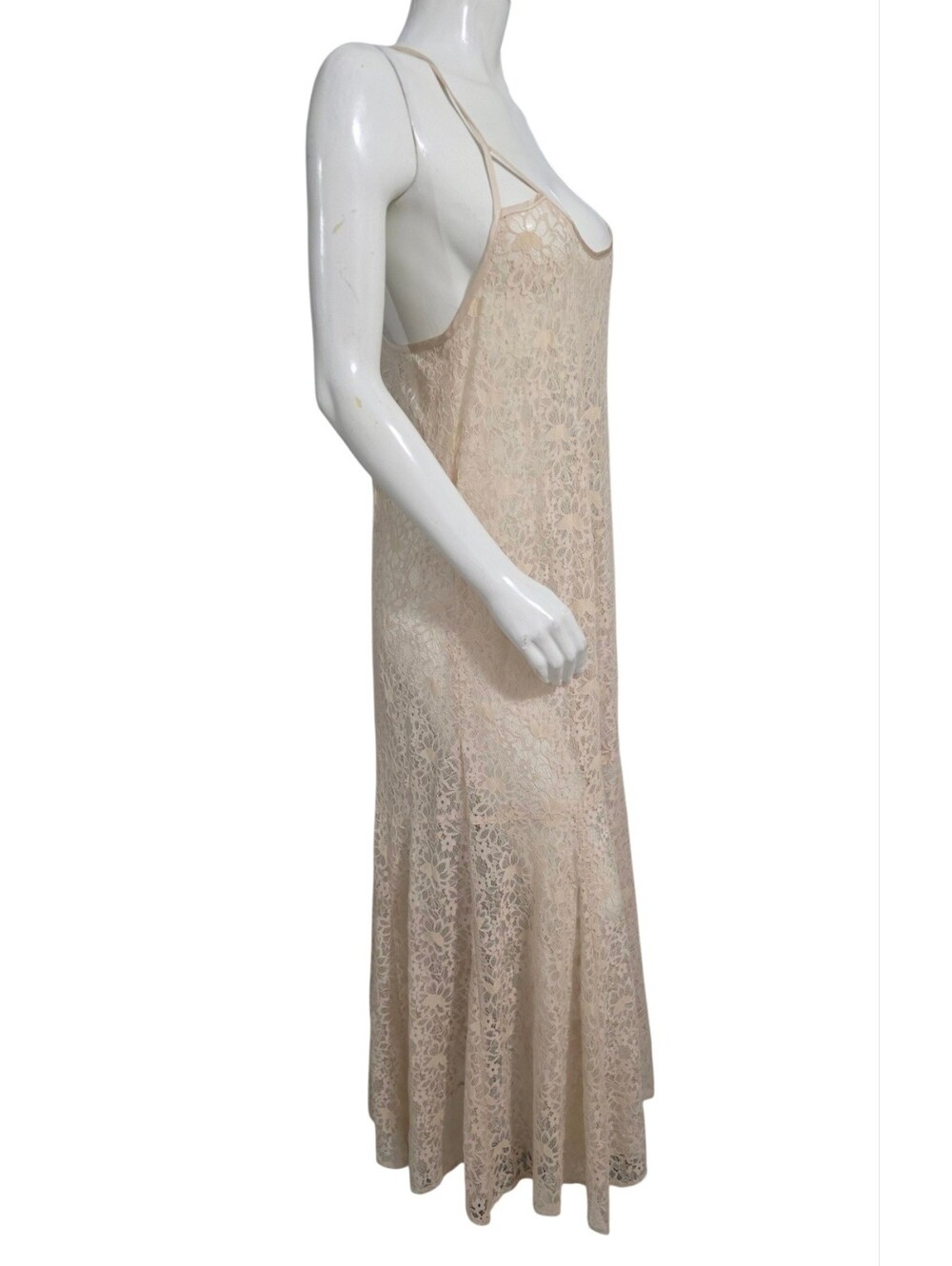 Free People Intimately Sundown Sheer Lace Maxi Slip Dress Size M OB 1414125 - Picture 9 of 16